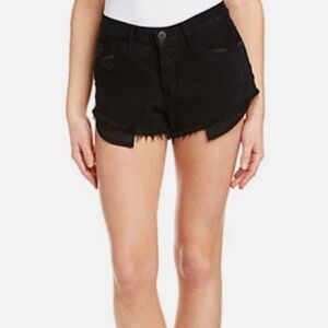 3x1 Selvedge Morris Black Cutoff Distressed Cotton Denim Jean Shorts 26 NWT